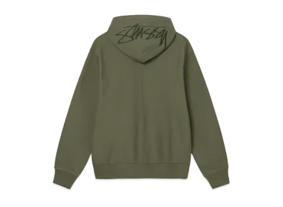Stussy BACK HOOD EMBROIDERED HOODIE "Olive"