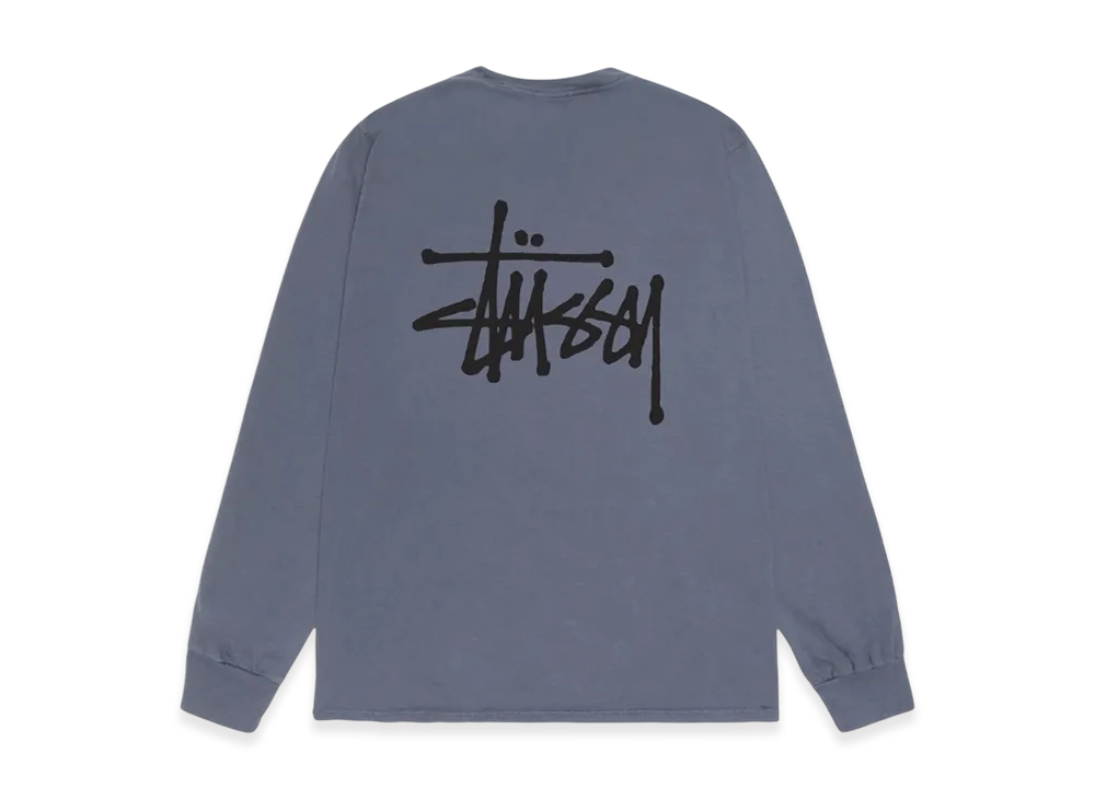 Stussy Basic Stussy Pigment Dyed LS Tee 2024 "Indigo"