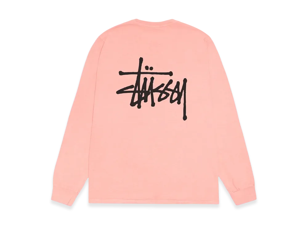Stussy Basic Stussy Pigment Dyed LS Tee 2024 "Coral"