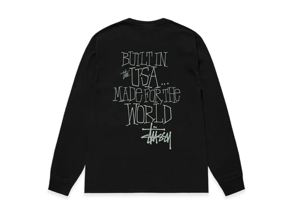 Stussy Built In USA Pigment Dyed LS Tee "Black"