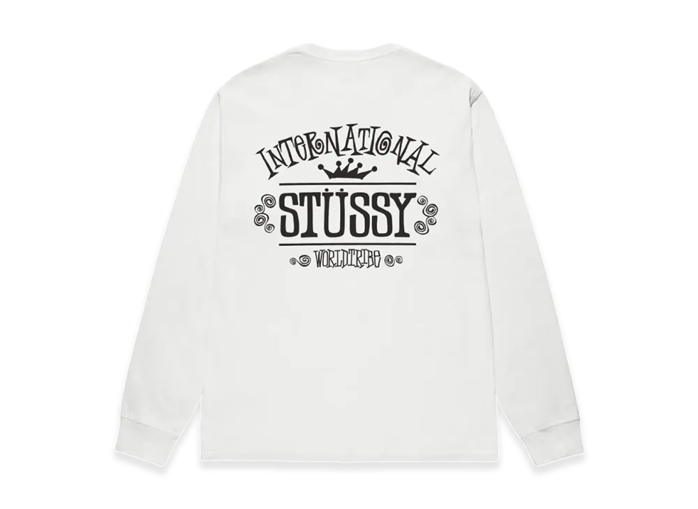 Stussy Worldwide Pigment Dyed LS Tee "Natural"