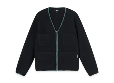 Stussy Polar Fleece Cardigan "Black"