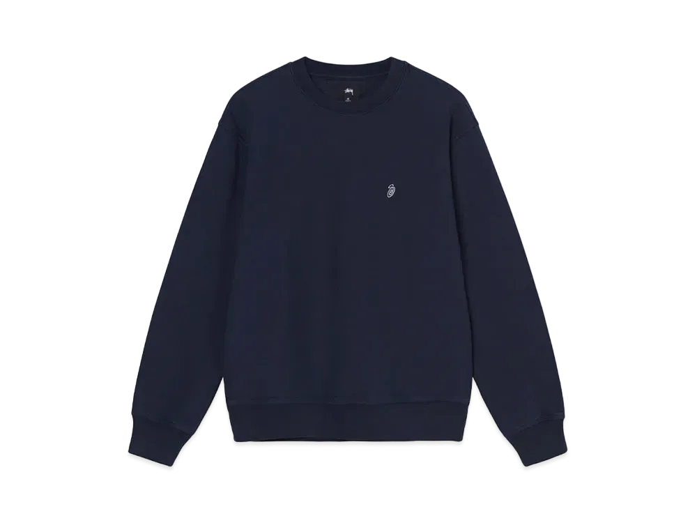 Stussy SWIRL EMBROIDERED CREW "Navy"
