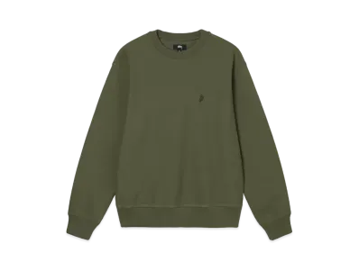 Stussy SWIRL EMBROIDERED CREW "Olive"