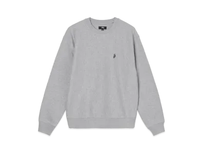 Stussy SWIRL EMBROIDERED CREW "Grey Heather"