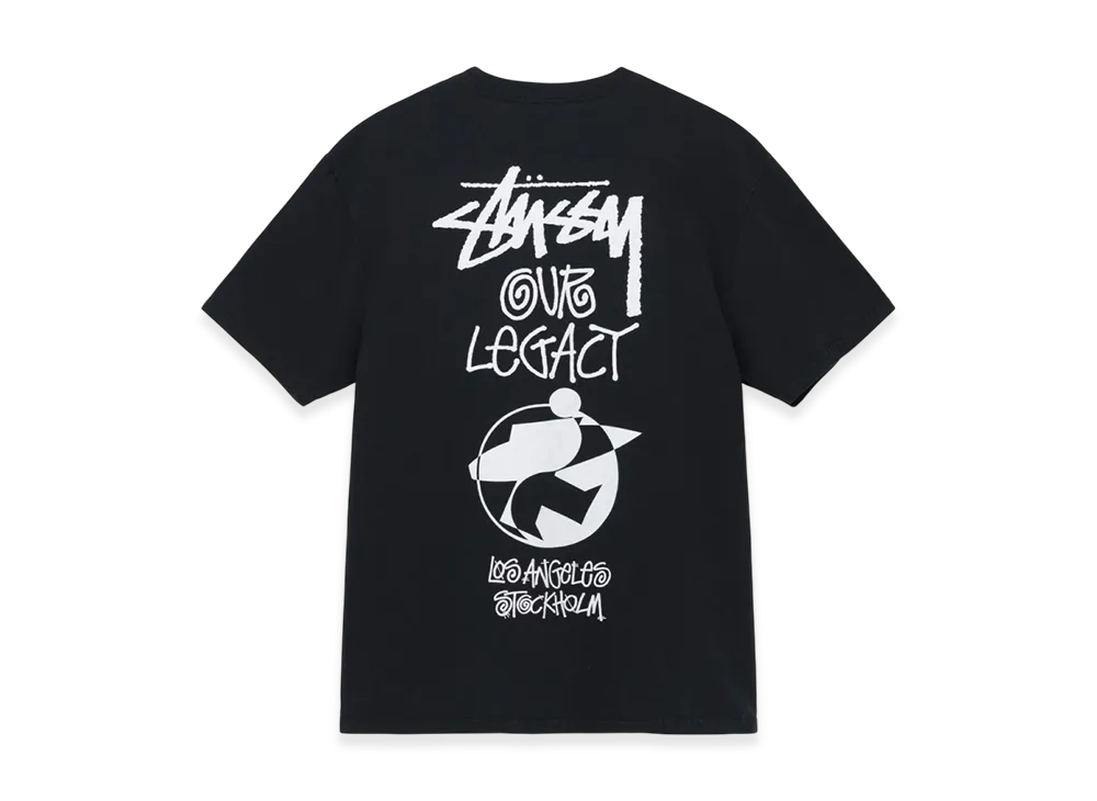 Stussy x Our Legacy Surfman 2 Pigment Dyed Tee "Black"