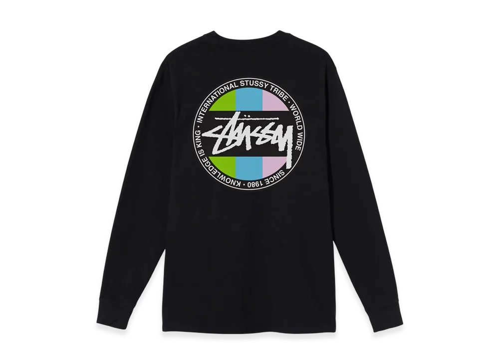 Stussy Classic Dot Dyed LS Tee "Black"