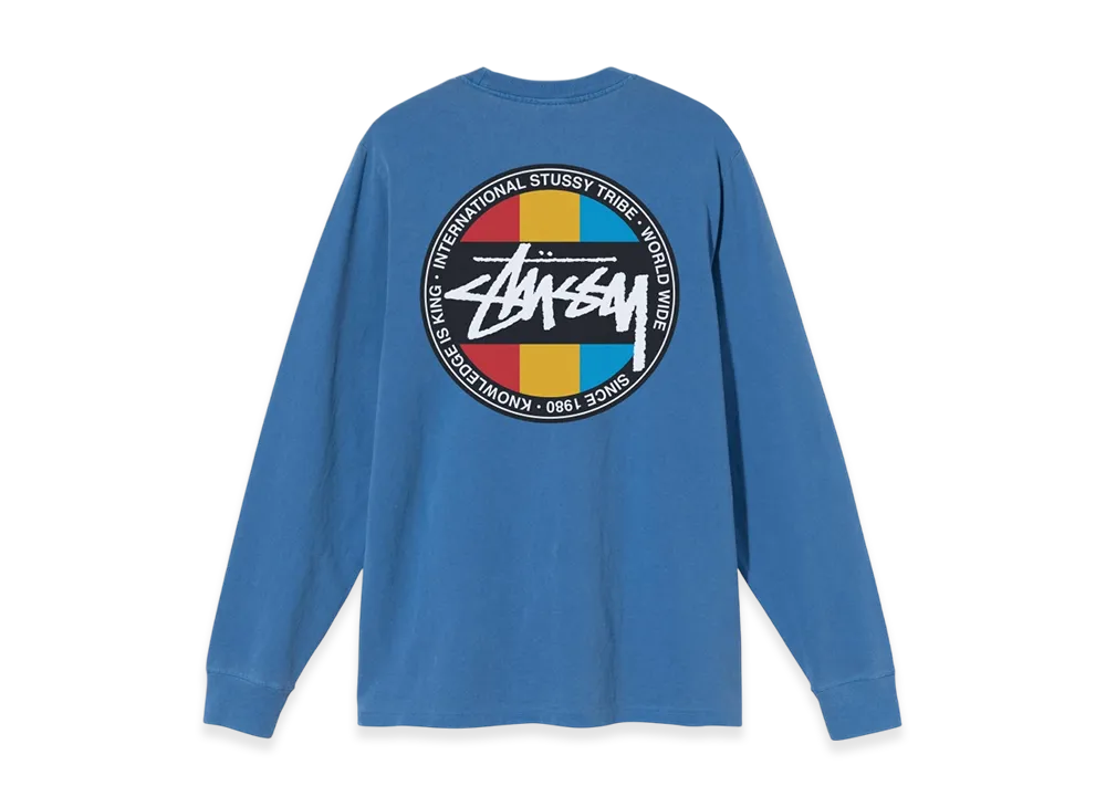 Stussy Classic Dot Dyed LS Tee "Blue"