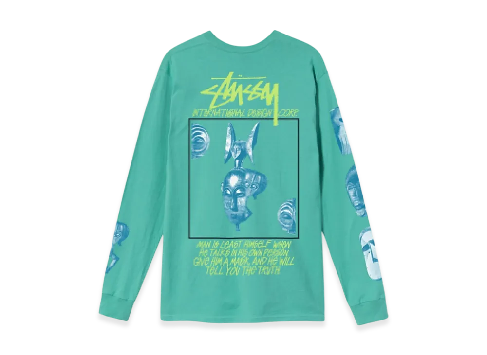 Stussy Masked LS Tee "Green"