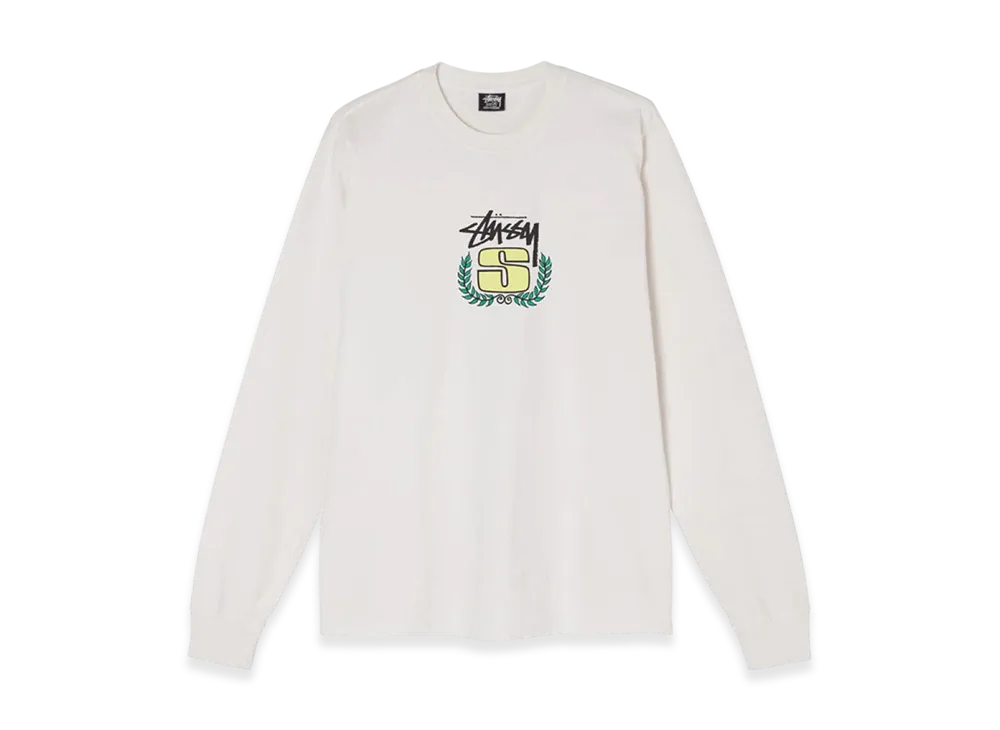 Stussy S Wreath Pigment Dyed LS Tee "Natural"