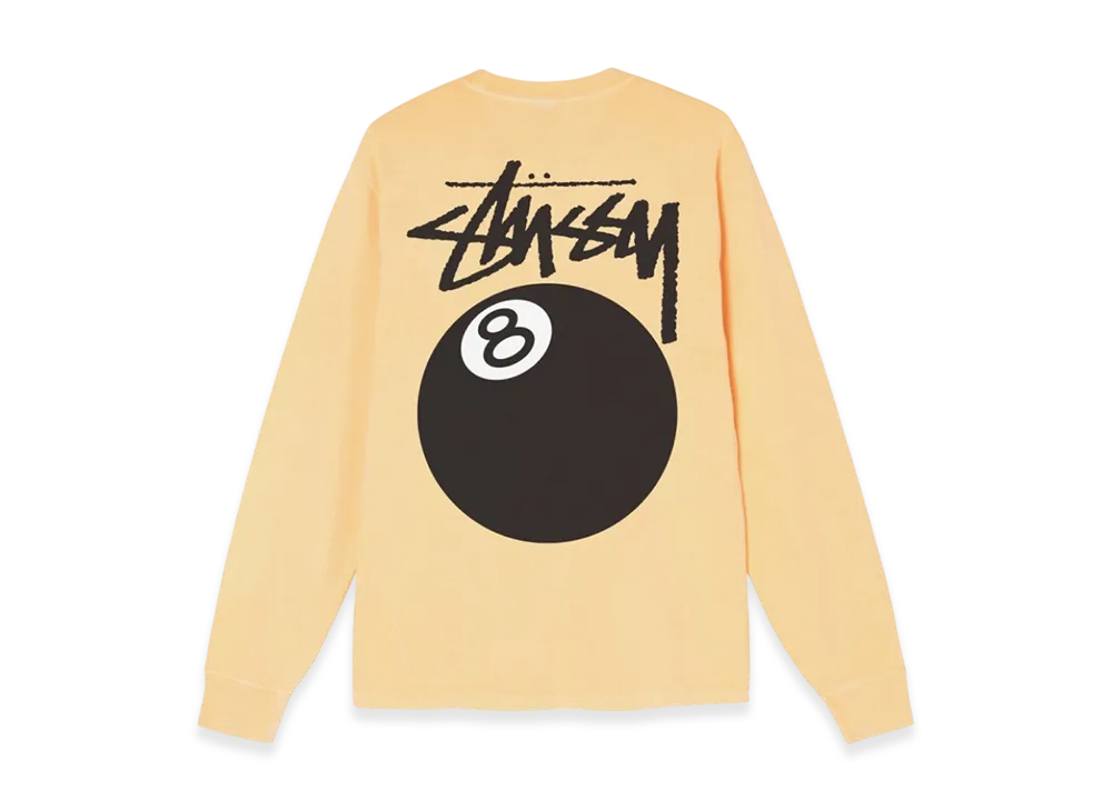 Stussy 8 Ball Pigment Dyed LS Tee "Peach"