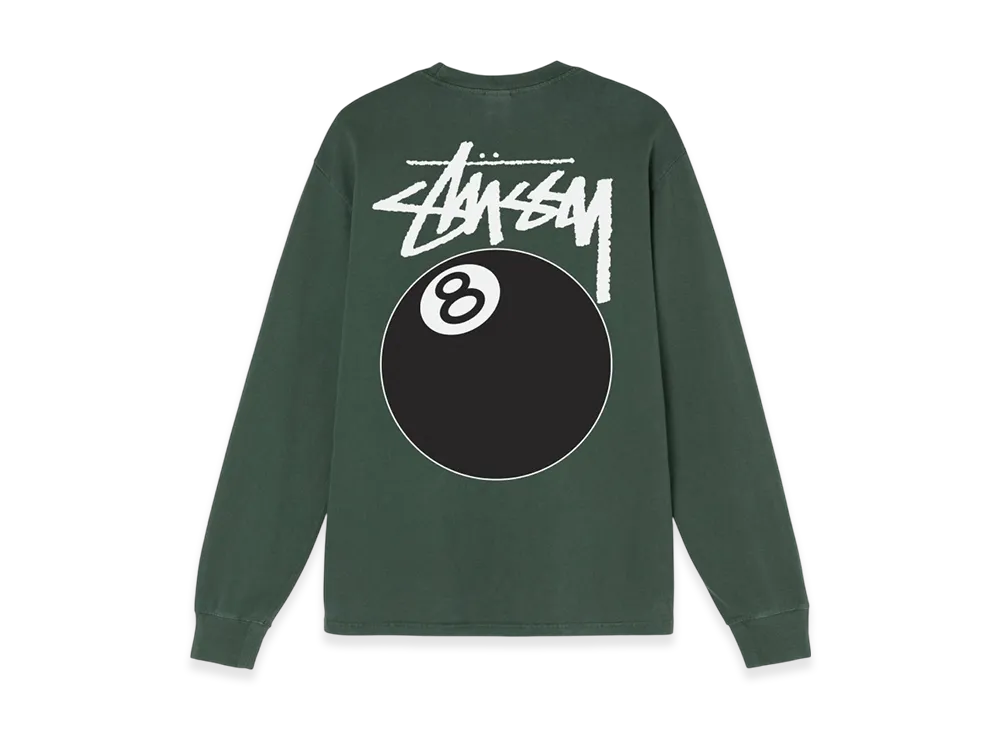Stussy 8 Ball Pigment Dyed LS Tee "Pine"