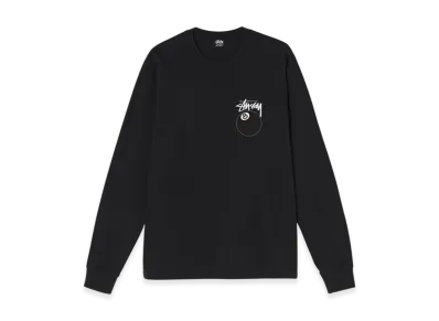 Stussy 8 Ball Pigment Dyed LS Tee "Black"
