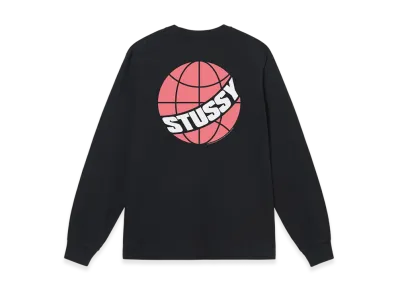 Stussy Global Peace Pigment Dyed LS Tee "Black"