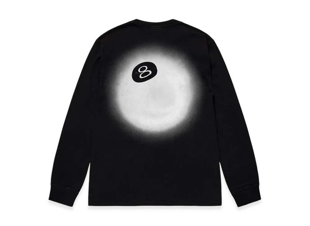 Stussy 8 Ball Fade LS Tee "Black"