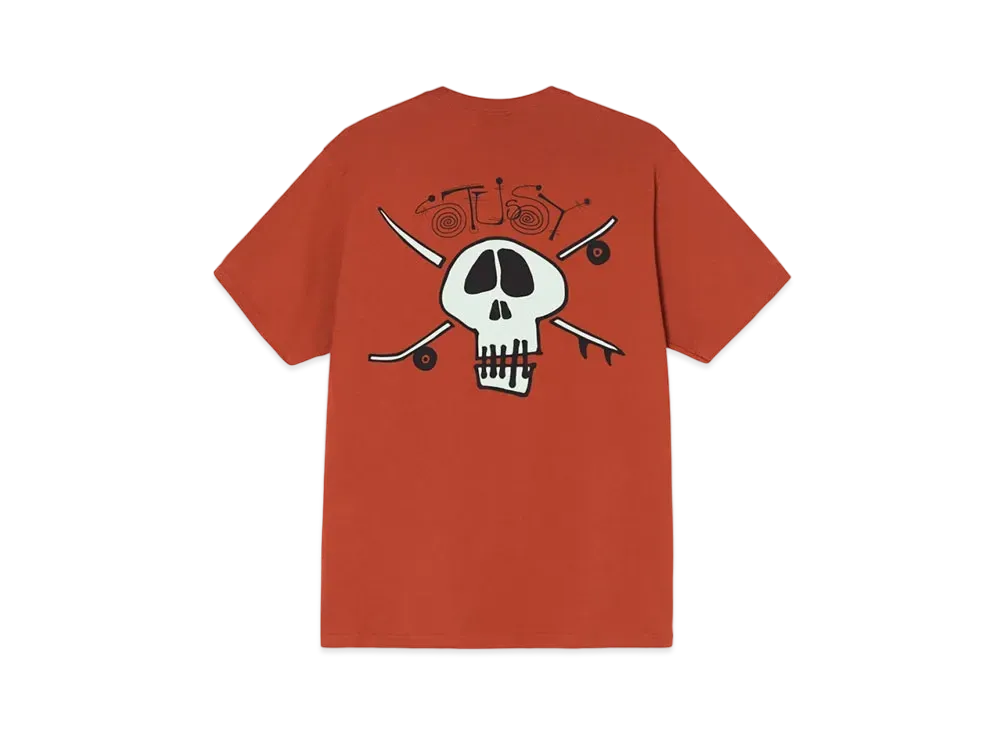 Stussy SURF SKATE SKULL TEE "Brick"