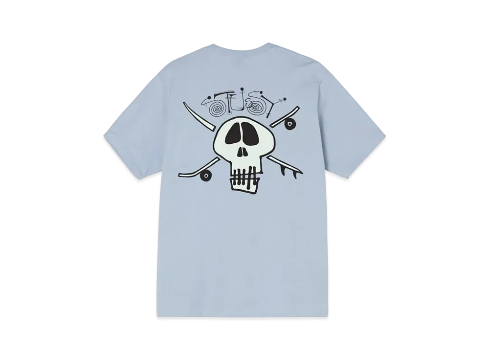 Stussy SURF SKATE SKULL TEE "Steel"