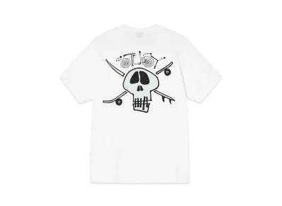 Stussy SURF SKATE SKULL TEE "White"