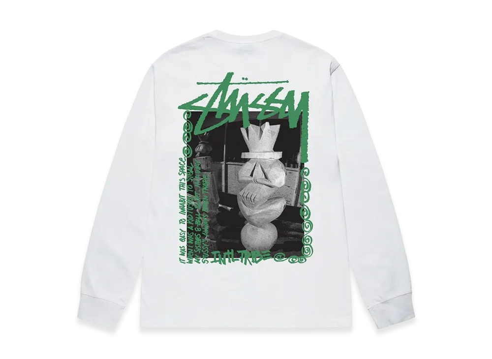 Stussy Landin LS Tee "White"