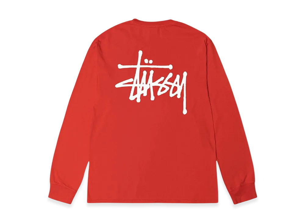 Stussy Basic Stussy Pigment Dyed LS Tee 2023 "Tomato"