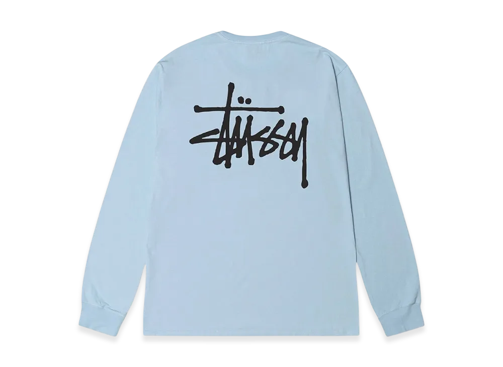 Stussy Basic Stussy Pigment Dyed LS Tee Sky Blue 2023 "Skyblue"