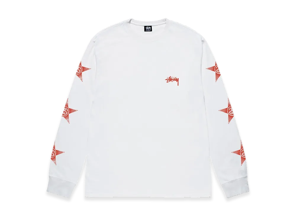 Stussy Stars LS Tee "White"