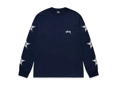 Stussy Stars LS Tee "Navy"