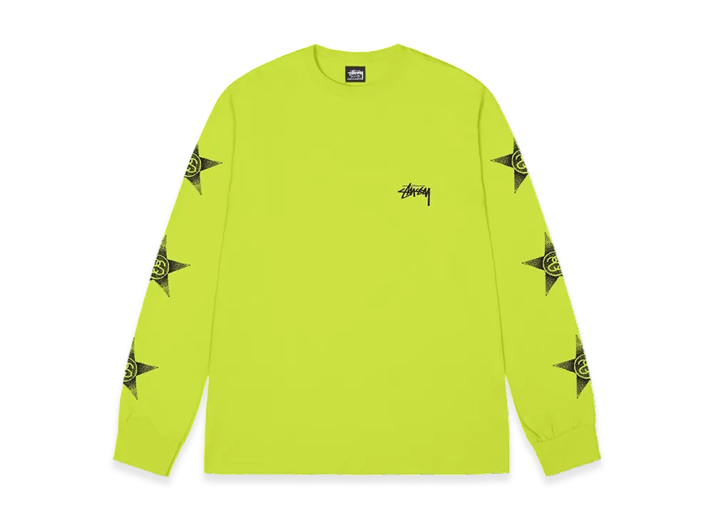 Stussy Stars LS Tee "Keylime"