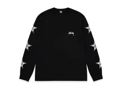 Stussy Stars LS Tee "Black"