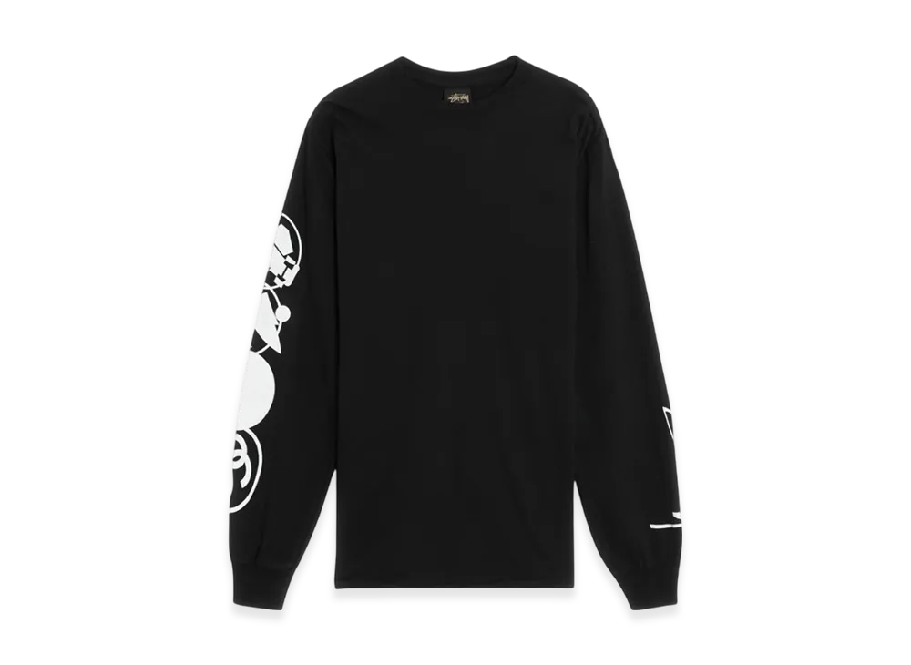 Stussy Stacked Pigment Dyed LS Tee "Black"