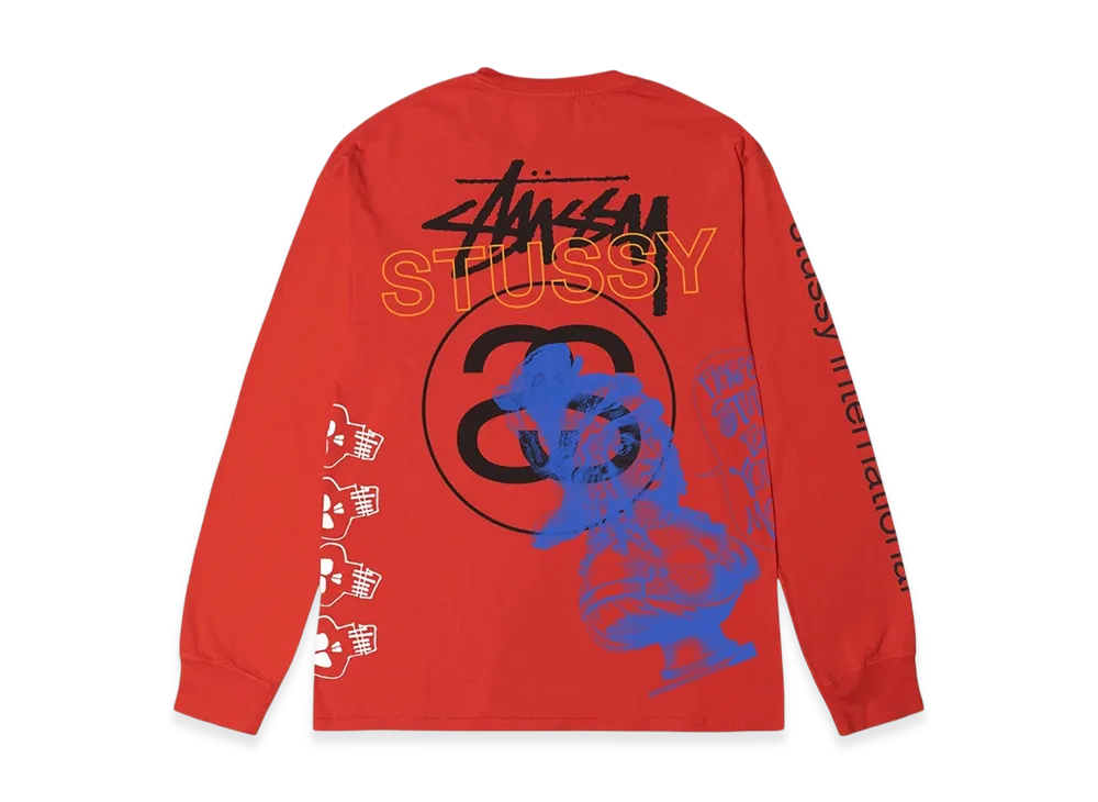 Stussy Test Strike Pigment Dyed LS Tee "Tomato"