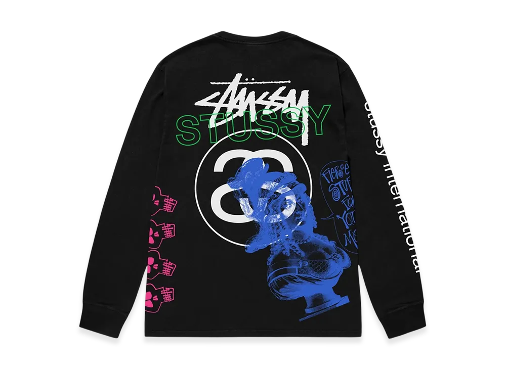 Stussy Test Strike Pigment Dyed LS Tee "Black"