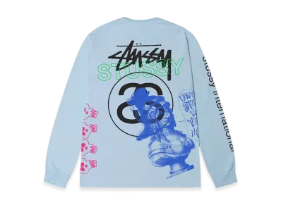 Stussy Test Strike Pigment Dyed LS Tee "Sky Blue"