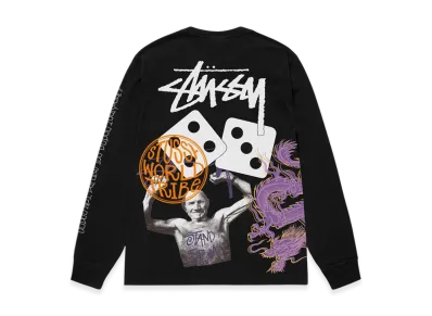 Stussy Strike Pigment Dyed LS Tee "Black"