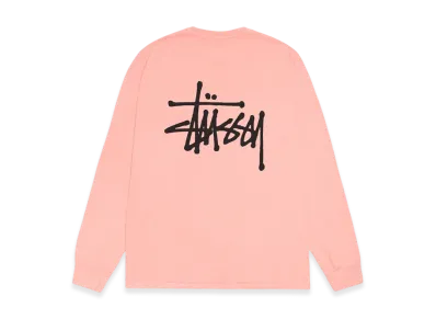 Stussy Basic Stussy Pigment Dyed LS Tee 2024 "Coral"