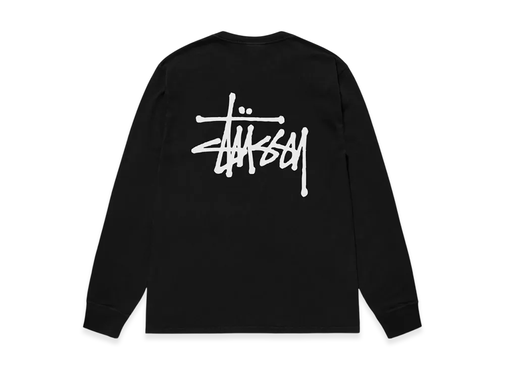 Stussy Basic Stussy Pigment Dyed LS Tee 2024 "Black"