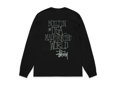 Stussy Built In USA Pigment Dyed LS Tee "Black"