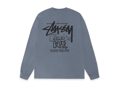 Stussy Classic Gear Pigment Dyed LS Tee "Navy"
