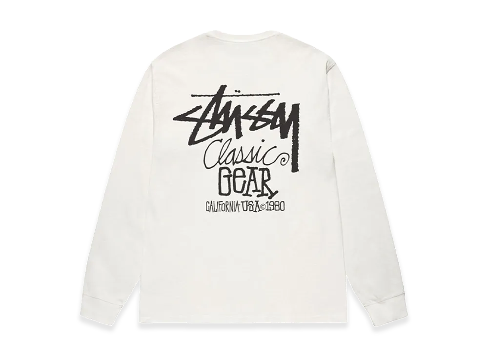 Stussy Classic Gear Pigment Dyed LS Tee "Natural"
