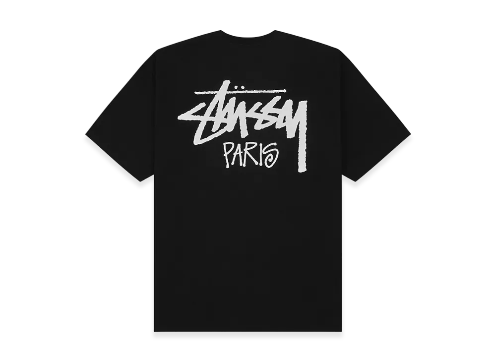 Stussy Stock Paris Tee "Black"