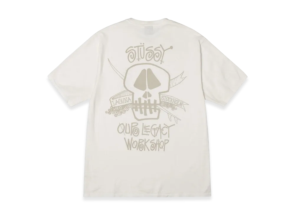 Stussy x Our Legacy Work Shop Surf Skull Pigment Dyed Tee "Natural"