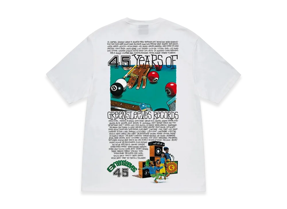 Stussy Greensleeves 45 Tee "White"