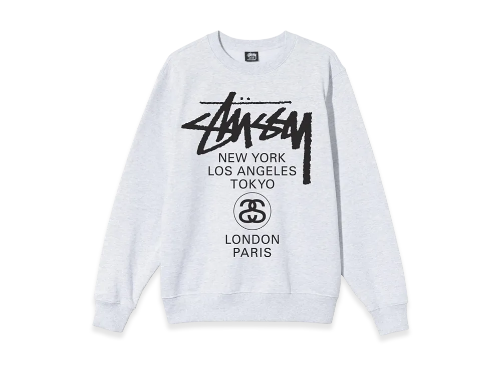Stussy World Tour Crew 2021 "Ash Heather"