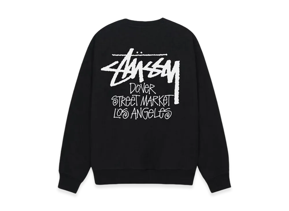 Stussy Stock DSM Los Angeles Crew "Black"