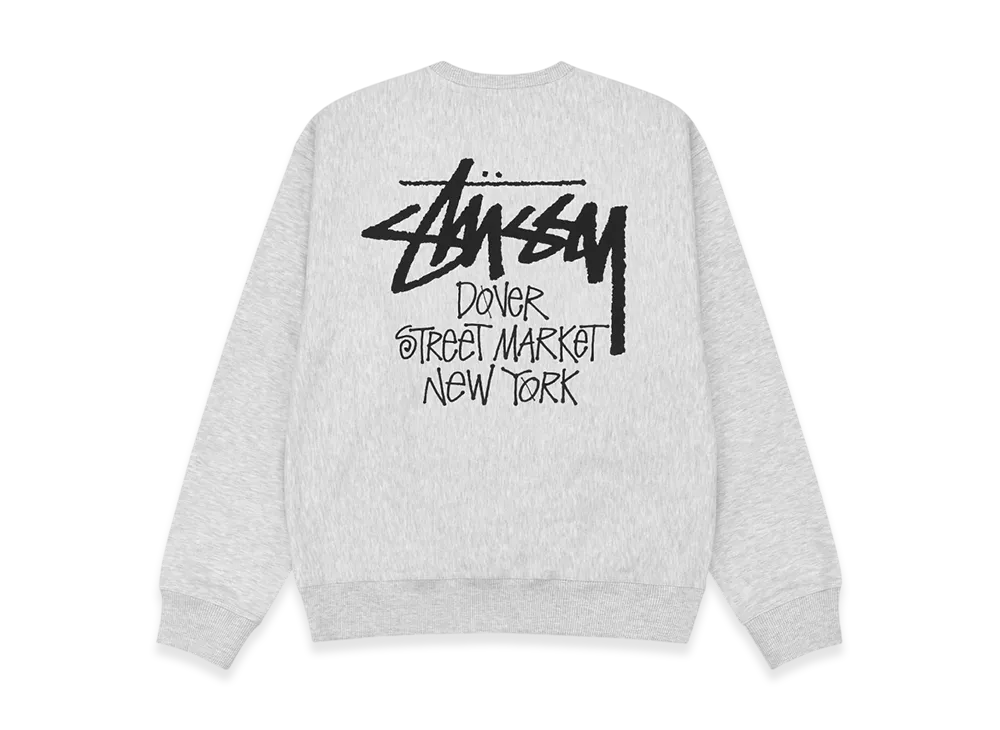 Stussy Stock DSM New York Crew 2023 "Ash Heather"