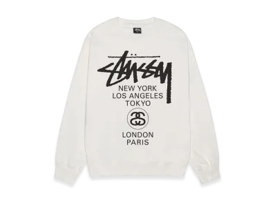 Stussy World Tour Crew Pigment Dyed "Natural"