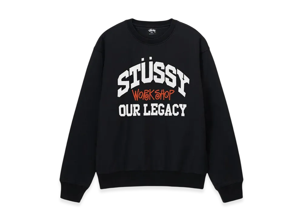 Stussy x Our Legacy Work Shop Collegiate Crew Pigment Dyed "Black"