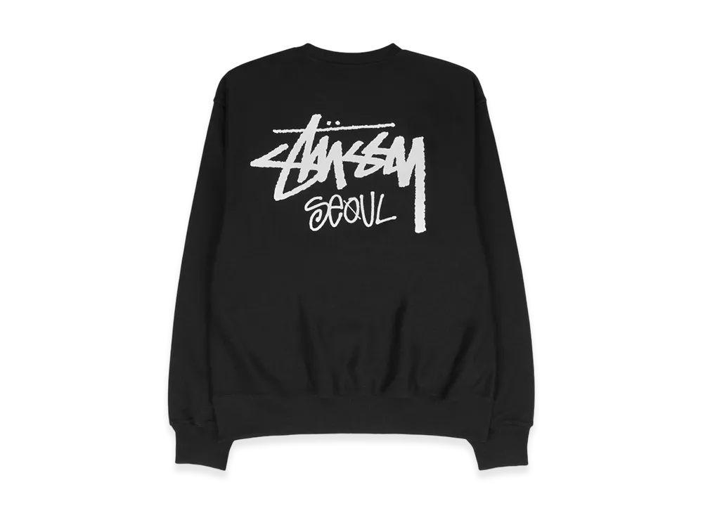 Stussy Stock Seoul Crew "Black"