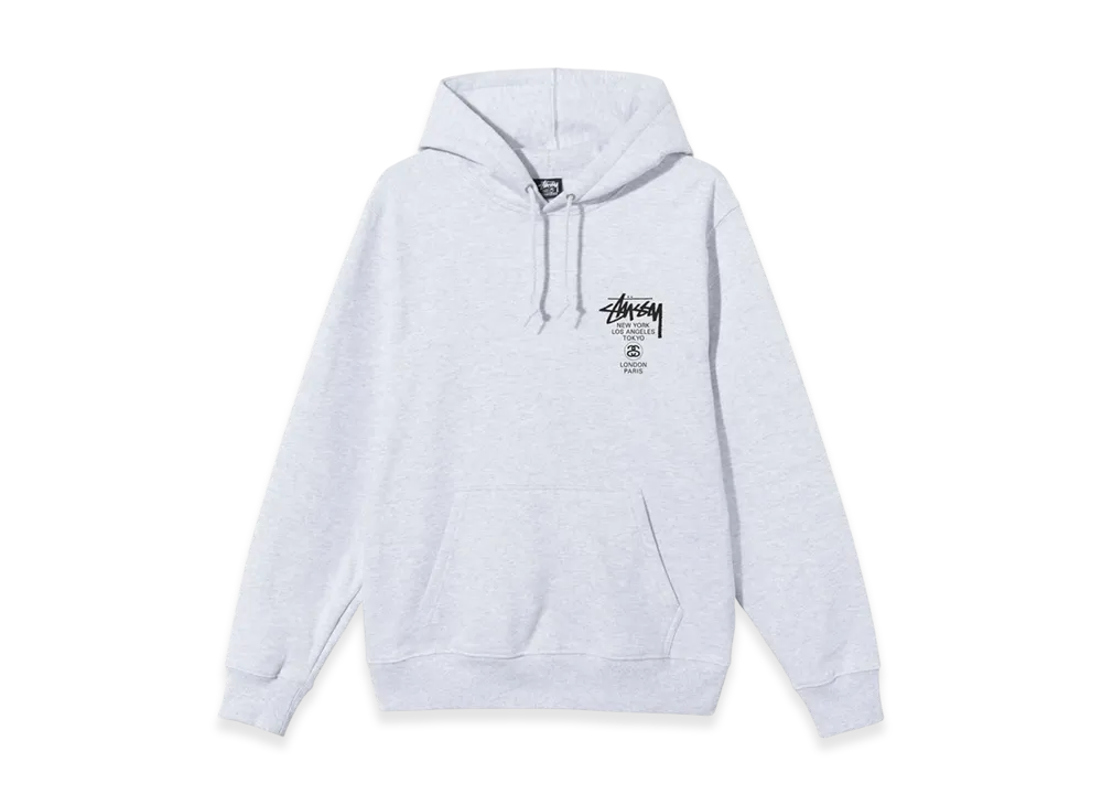 Stussy World Tour Hoodie 2021 "Ash Heather"