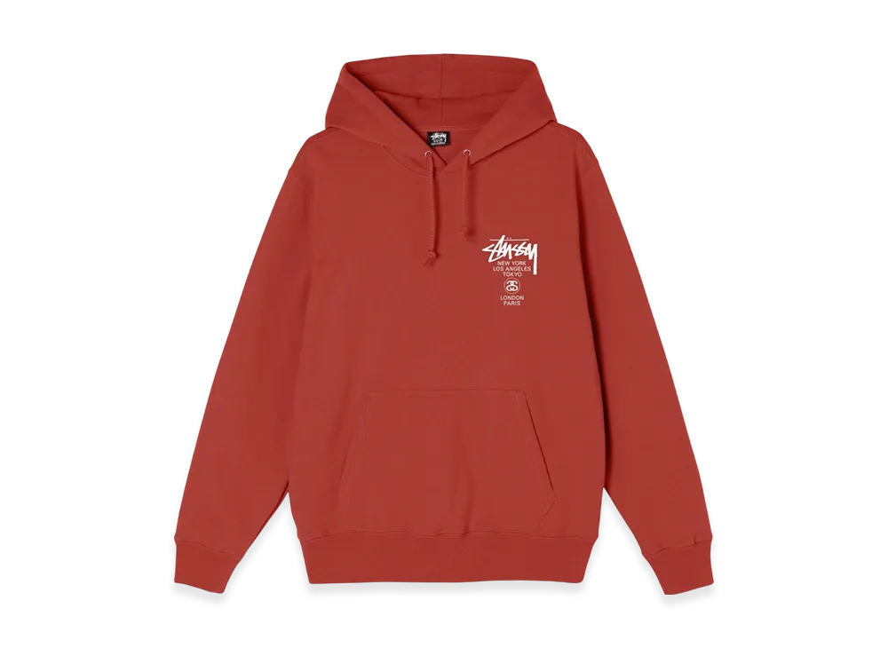 Stussy World Tour Hoodie 2021 "Brick"